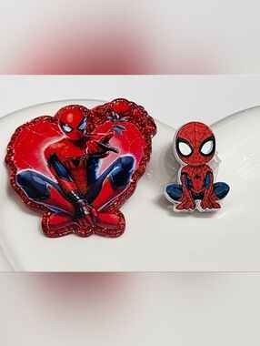 Hero Flatback Focal Bead‎ Badge Jewelry Making Flats Keychain Beaded Pen Spider